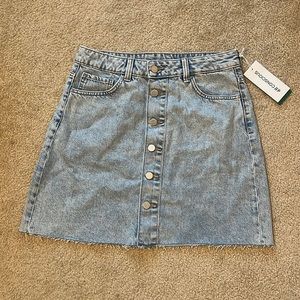 H&M Button Front Denim Skirt Size 8 NWT